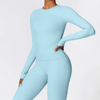 CHRISTIA Cloud Soft Long Sleeve Top - Blue