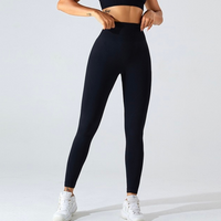 Slim Waist Scrunched Legging - Black