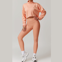 Alibi Chic Jumper & Ribbed Legging 2PCS Set - Peach