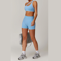 ATHENA Seamless Short Set - Sky Blue