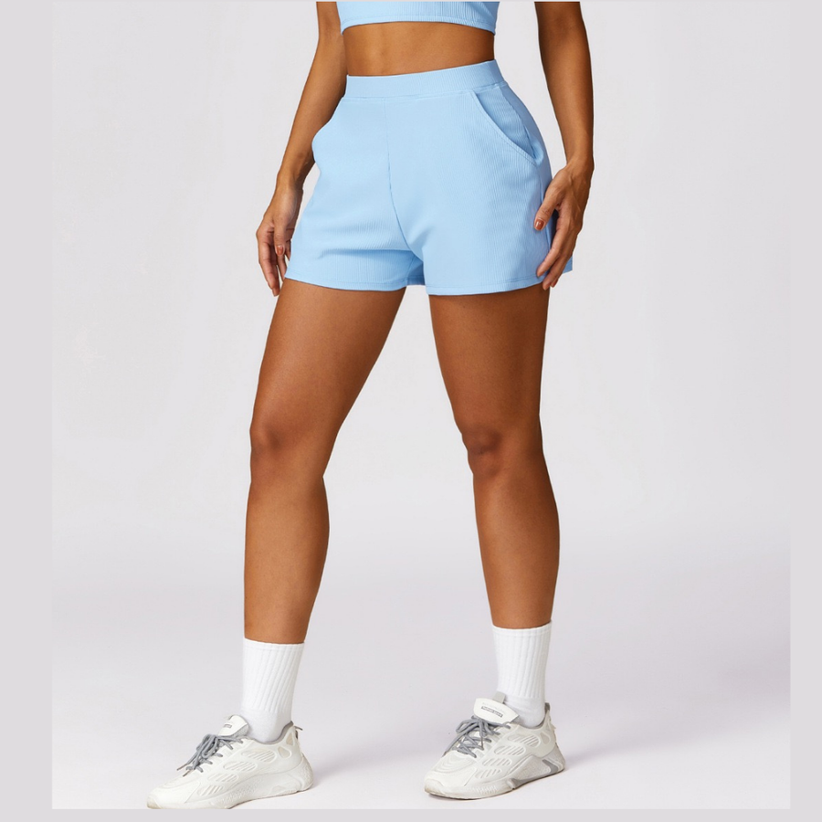 Ribbed Elegant and Stylish Short - Sky Blue