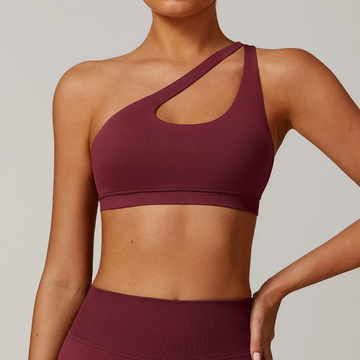 ATHENA Seamless Stylish Crop Top - Burgundy