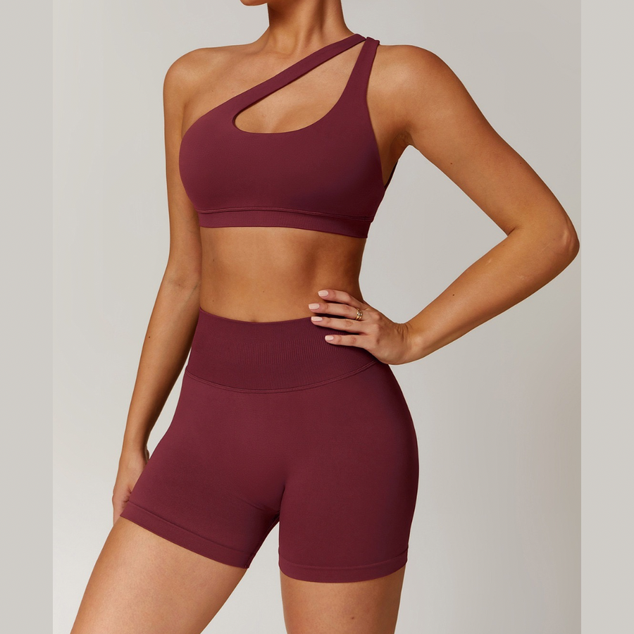 ATHENA Seamless Short Set - Burgundy