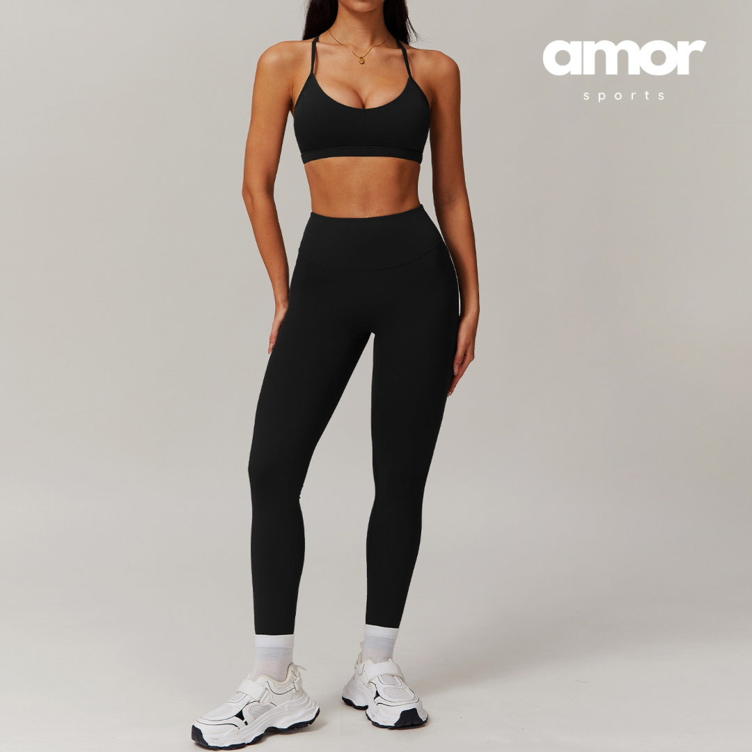 MANTA Premium Pocket Design Skinny Legging Set - Black