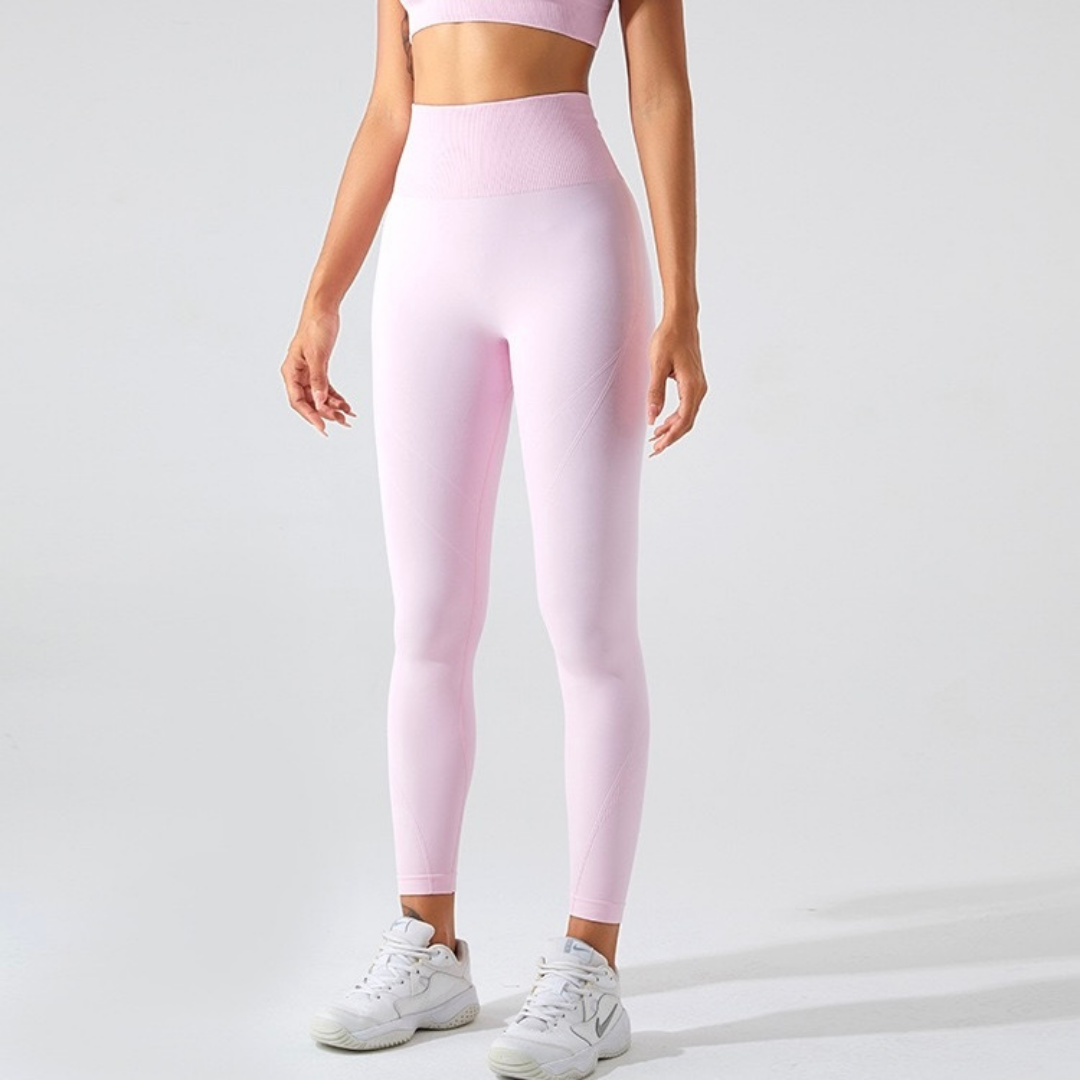 Slim Waist Scrunched Legging - Pink