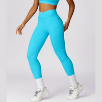 Stylish V-Shape Design Legging - Blue