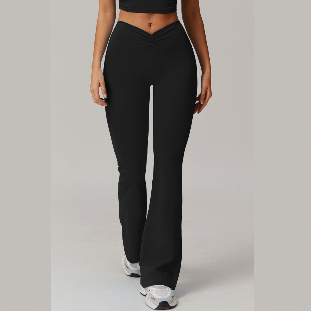 SculptFit V-Shape Flared Legging - Black