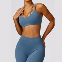 Unique Design Scrunch Skinny Legging Set - Dusty Blue