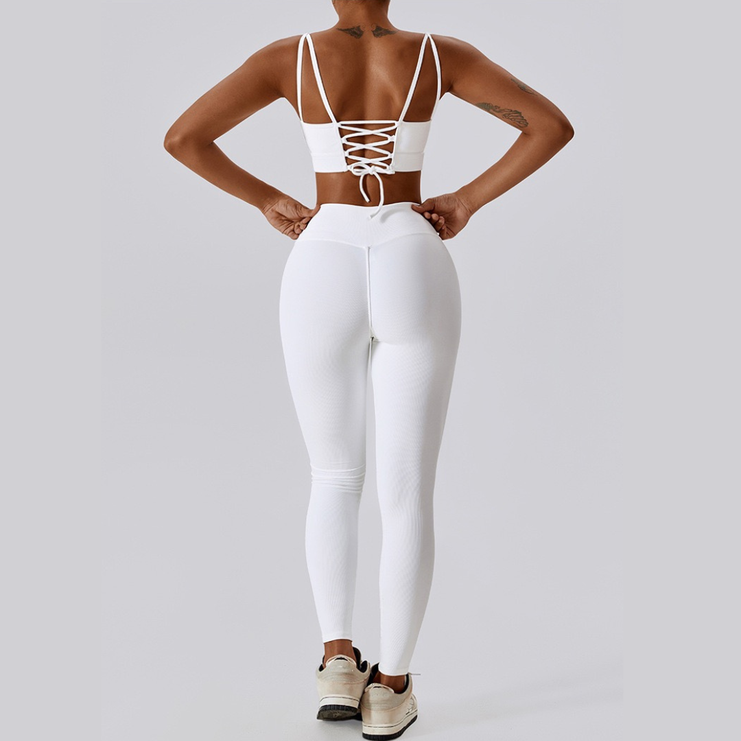 Premium Slim Legging Set - White