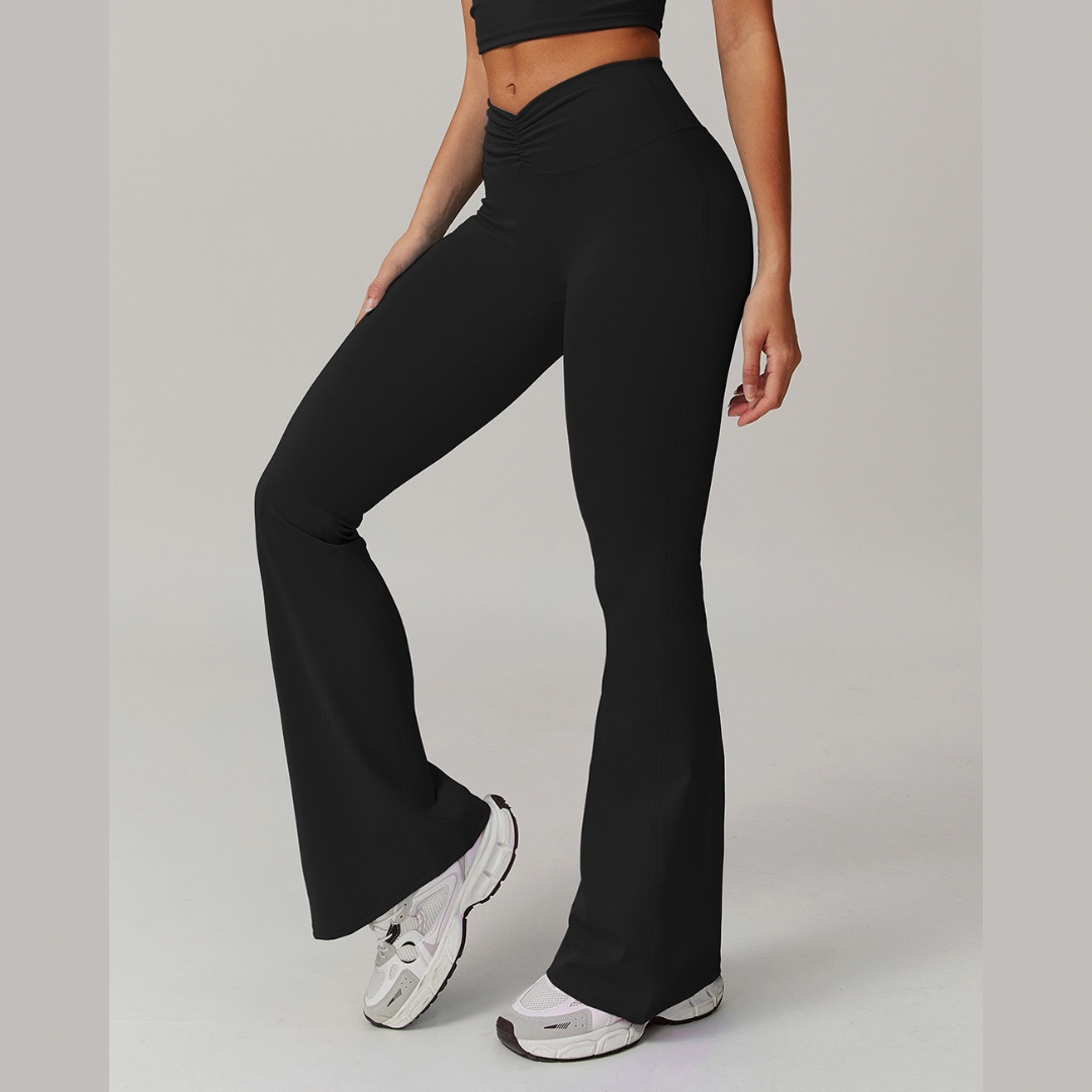 SculptFit V-Shape Flared Legging - Black