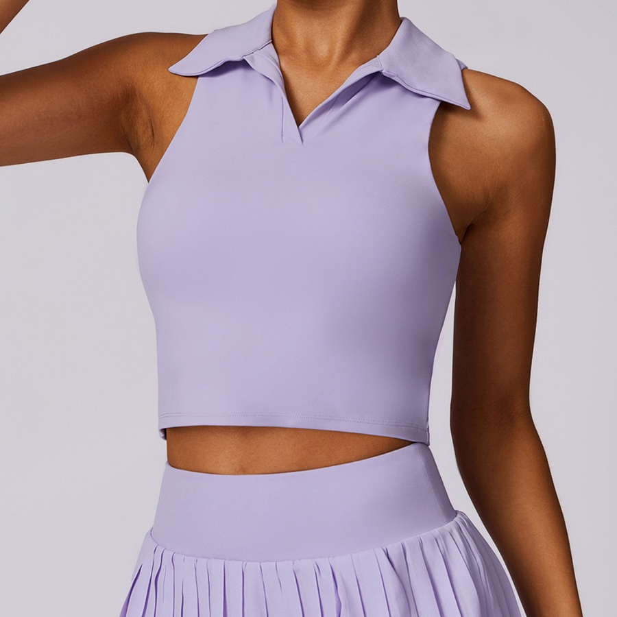 Strong Support Tennis Vest Top - Purple