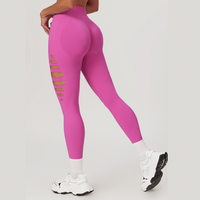 Unique Stylish Hollow Sexy Legging - Pink