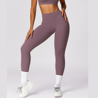 Sexy Style Skinny Scrunched Legging - Smoky Rose