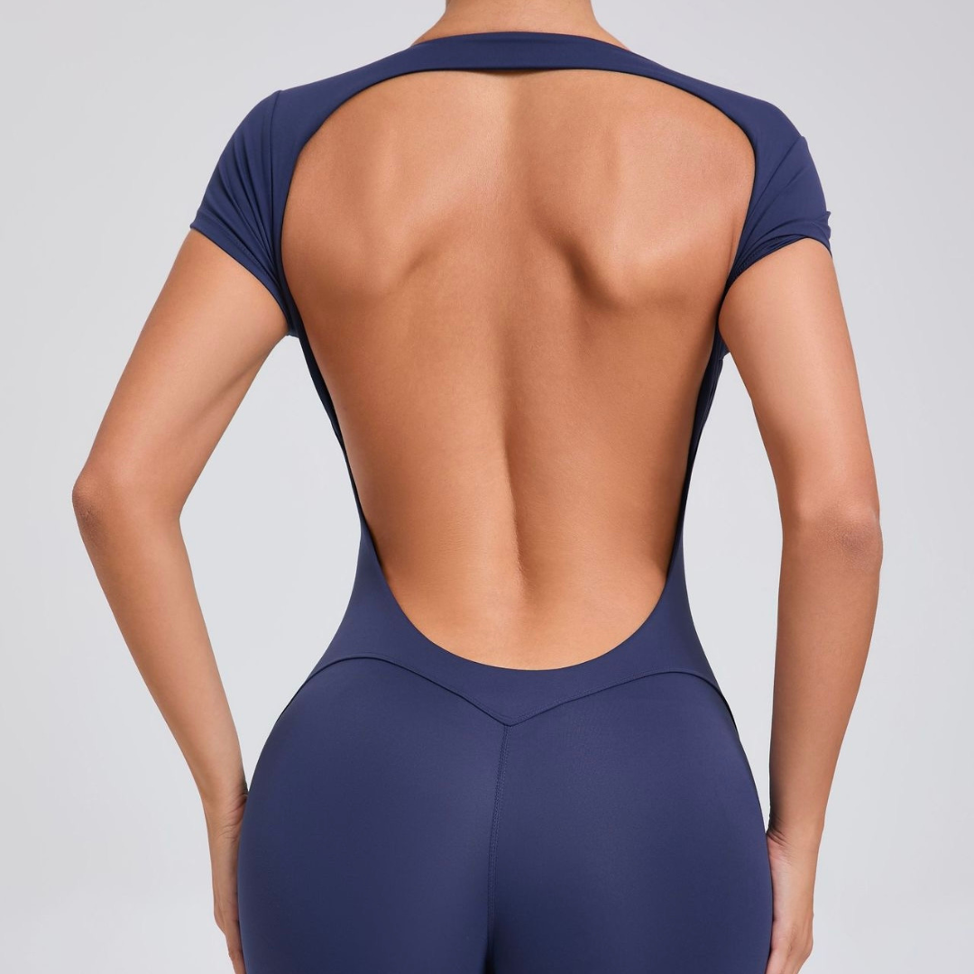 Sabrina Backless Stylish Jumpsuit - Navy