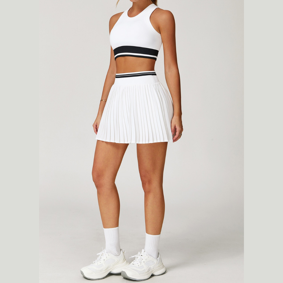 CANDY Premium Tennis Short Set - White
