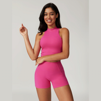 CAMILA Strong Support Top Summer Short Set - Magenta