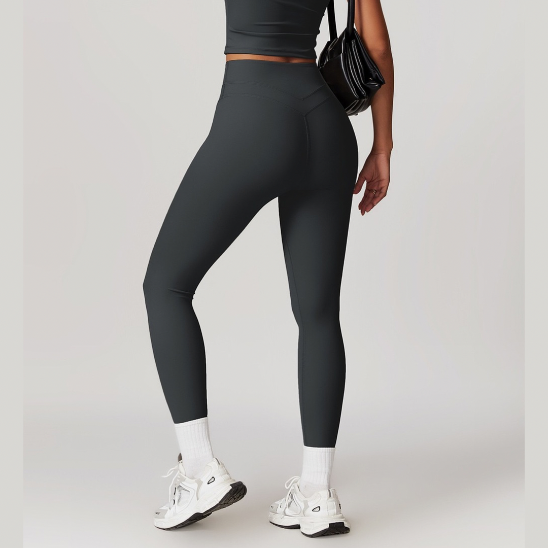 STELLA Double Layer Stylish Legging - Dark Grey