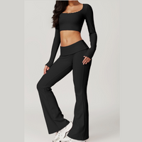 BONI Long Sleeve Top Legging Set - Black