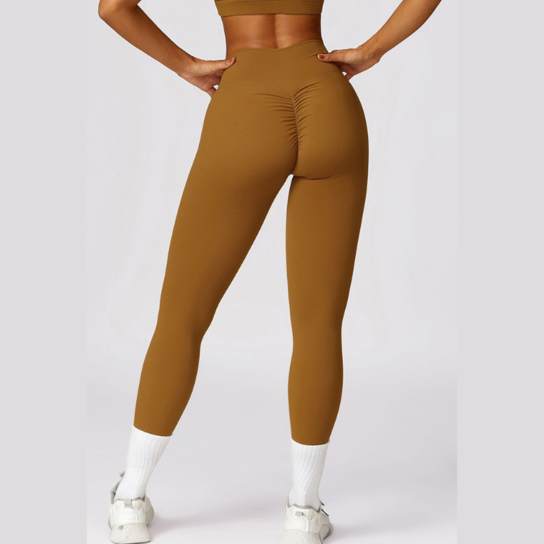 Σέξυ στυλ Skinny Scrunched legging - Caramel