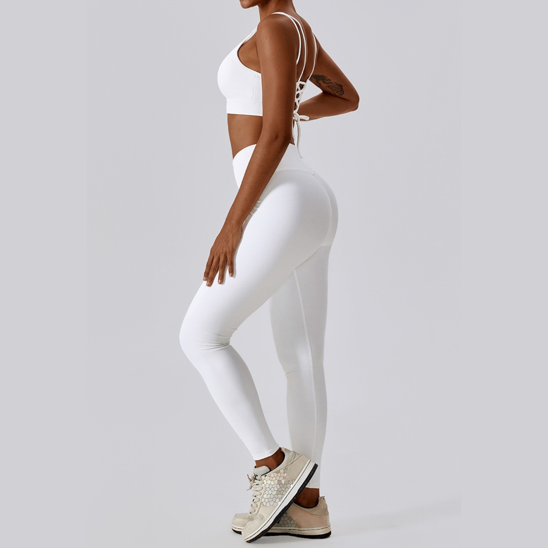 Premium Slim Legging Set - White