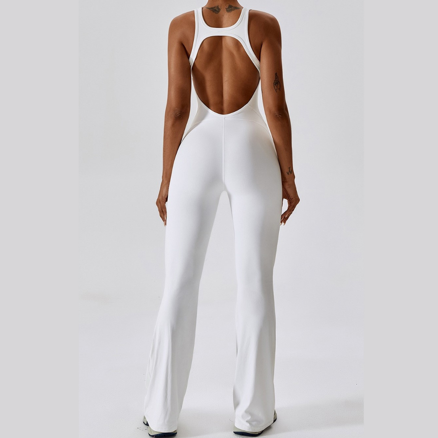 Timeless Bell Bottom Jumpsuit - Pure White