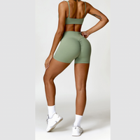 V-Top Scrunched Short Set - Πράσινο 