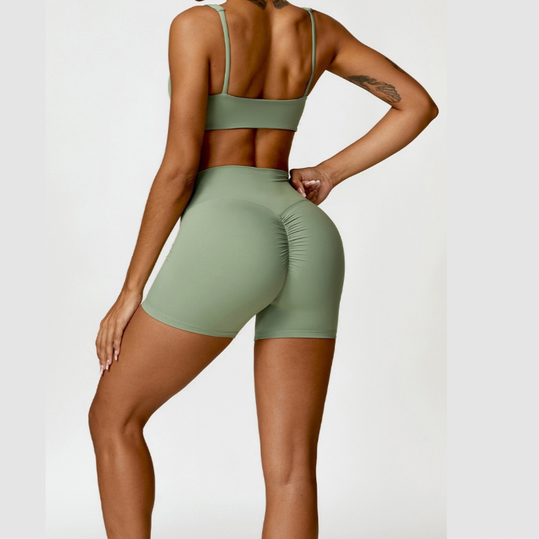 Premium Quality Scrunched Short - Green