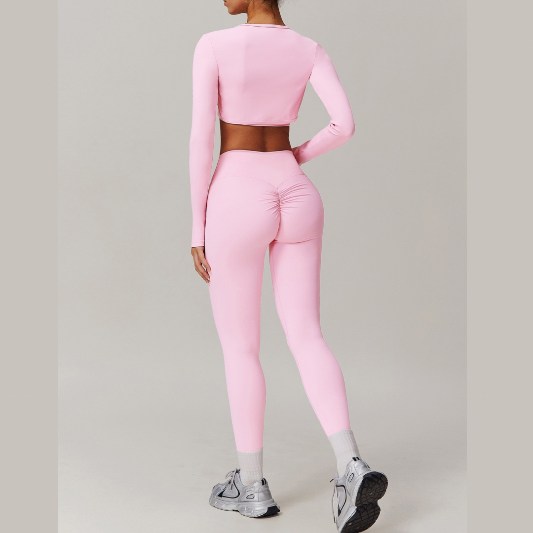 SleekFlex Strapless Legging Set - Pink