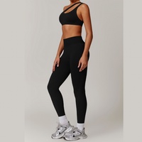 ATHENA Seamless Stylish Legging Set - Black