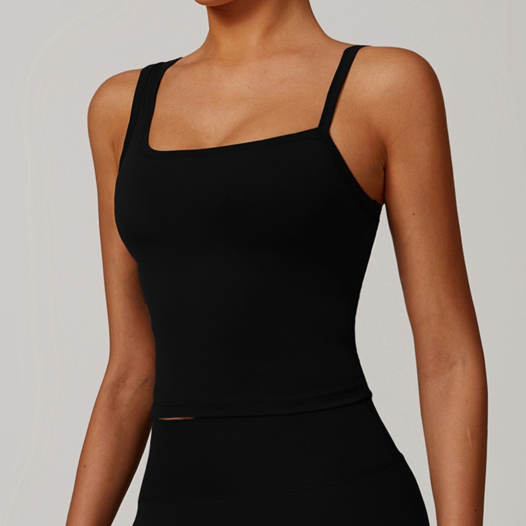 COLA Stylish Premium Vest Top - Dark Coffee