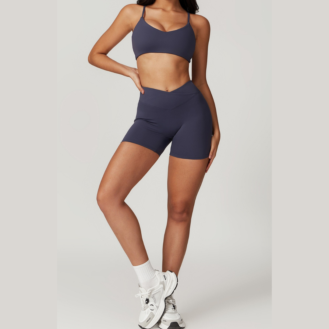 Sustainable Stylish Short Set - Navy 