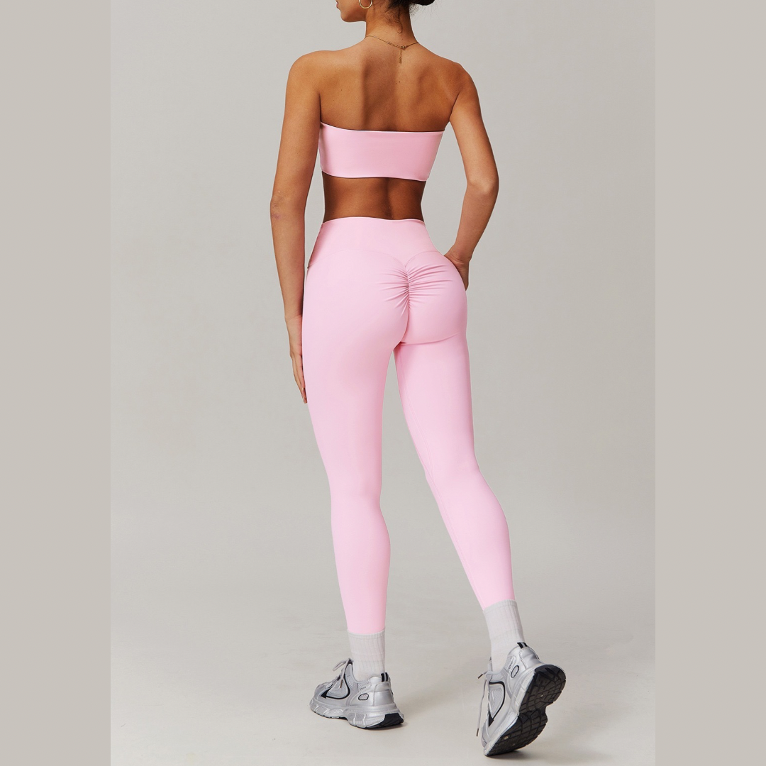 SleekFlex Strapless Legging Set - Pink