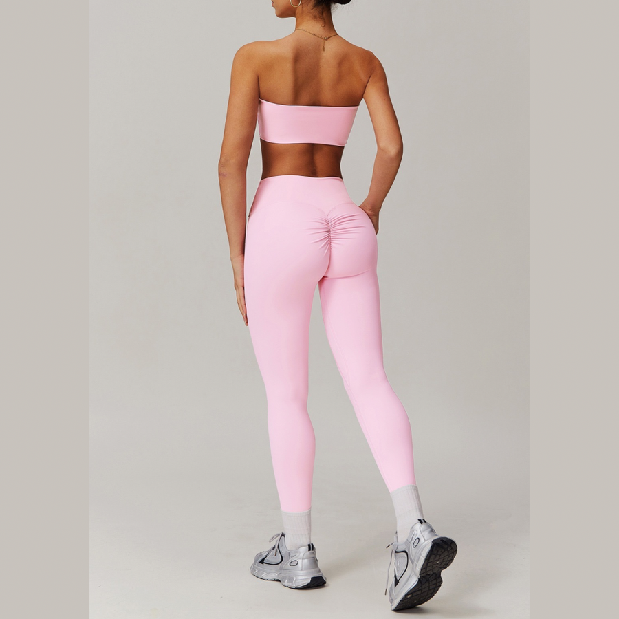 SleekFlex Strapless Legging Set - Pink
