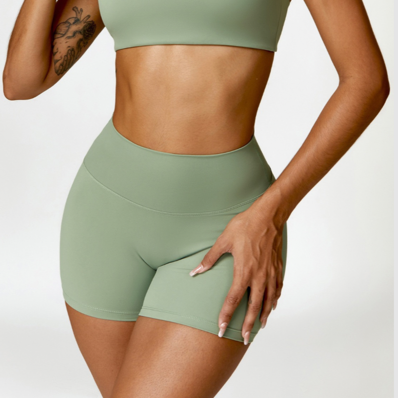 Premium Quality Scrunched Short - Green