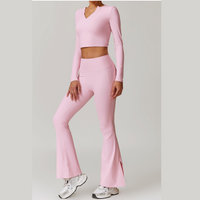 VERA Long Sleeve Yoga Legging Set - Pink