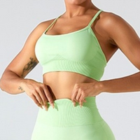 Stylish Straps Back Design Crop Top - Green