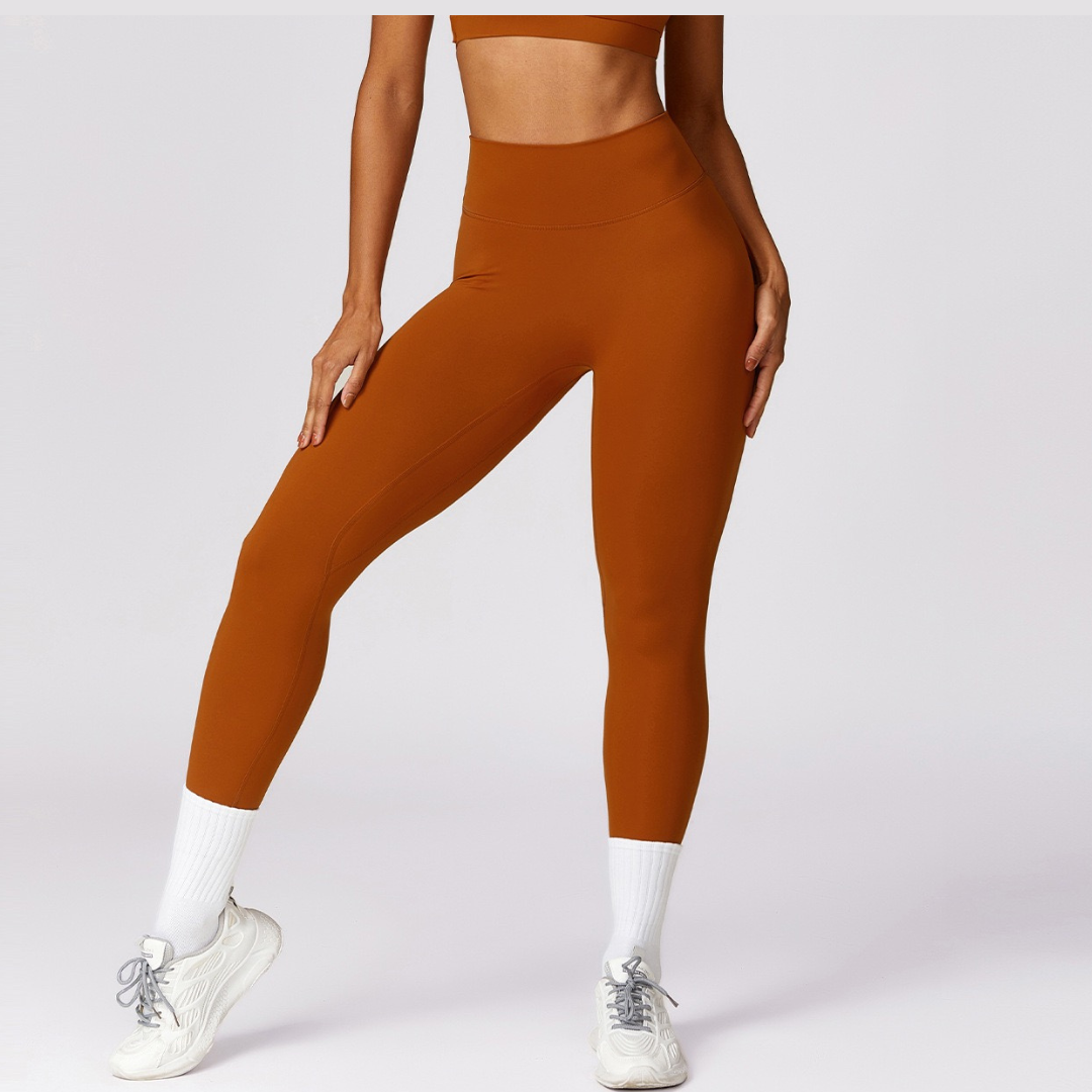 Sexy Style Skinny Scrunched Legging - Red Clay