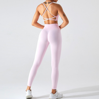 Stylish Straps Back Design Crop Top - Pink