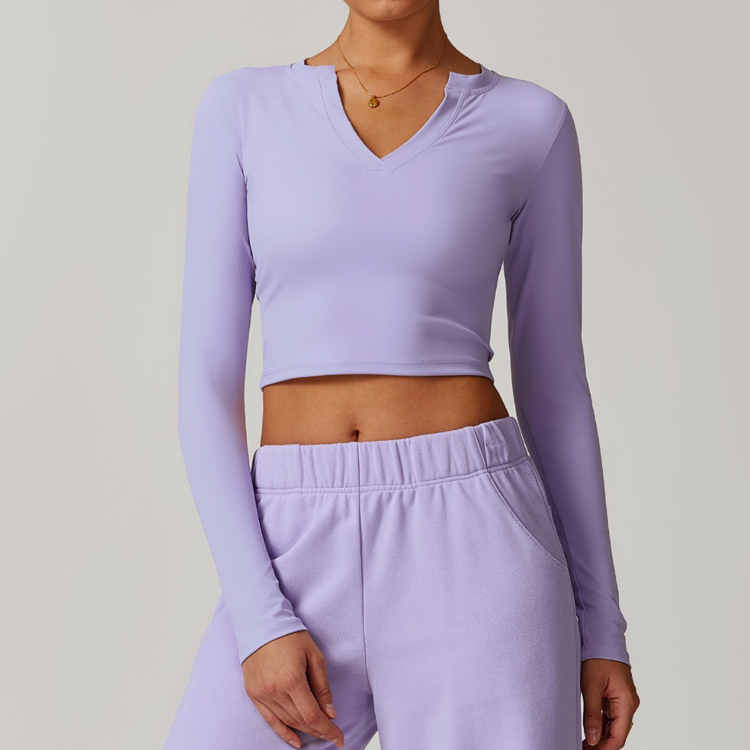 VERA Buttery Soft Long Sleeve Top - Lavender