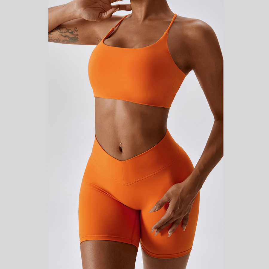 Short Stylish Couldy Soft Set - Orange