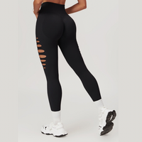 Unique Stylish Hollow Sexy Legging - Black