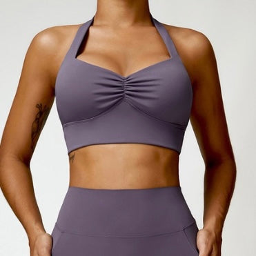 Stylish Backless Fasionable Crop Top - Foggy Purple