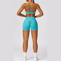 Stylish Back Premium Short Set - Aqua Lake