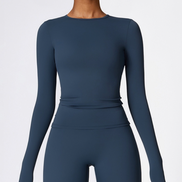 CHRISTIA Cloud Soft Long Sleeve Top - Navy