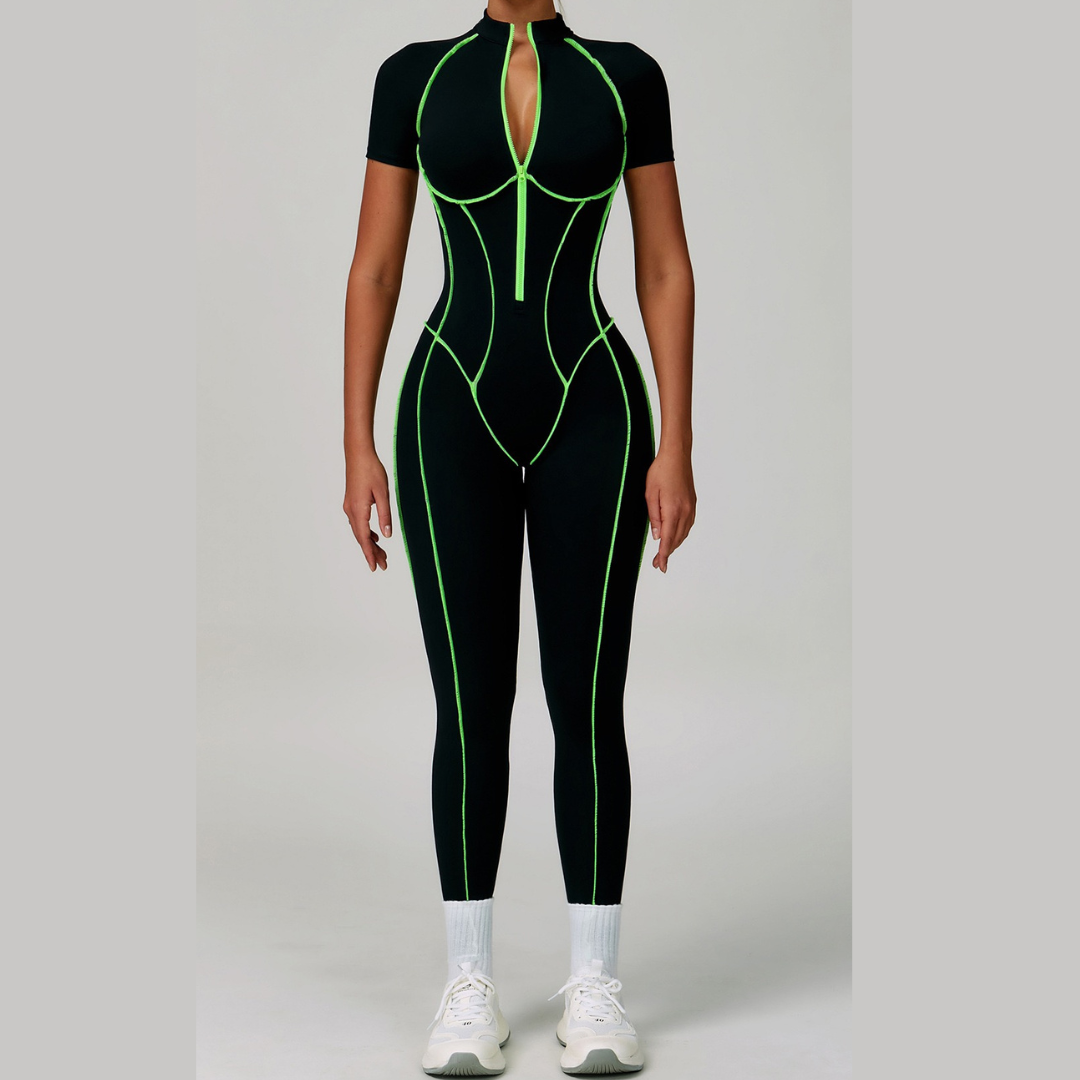 ENA Premium Jumpsuit- Black Green