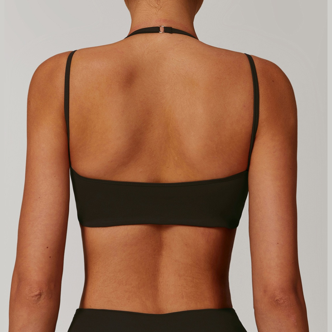 COCO Stylish Crop Top - Dark Coffee