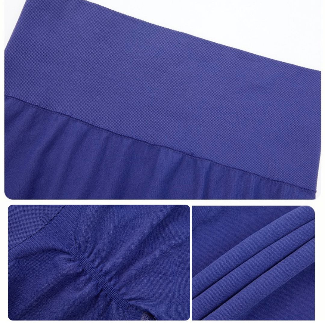 Slim Waist Scrunched Legging - Purple Blue