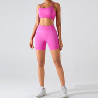 Premium Fabric Stylish Short Set - Hot Pink