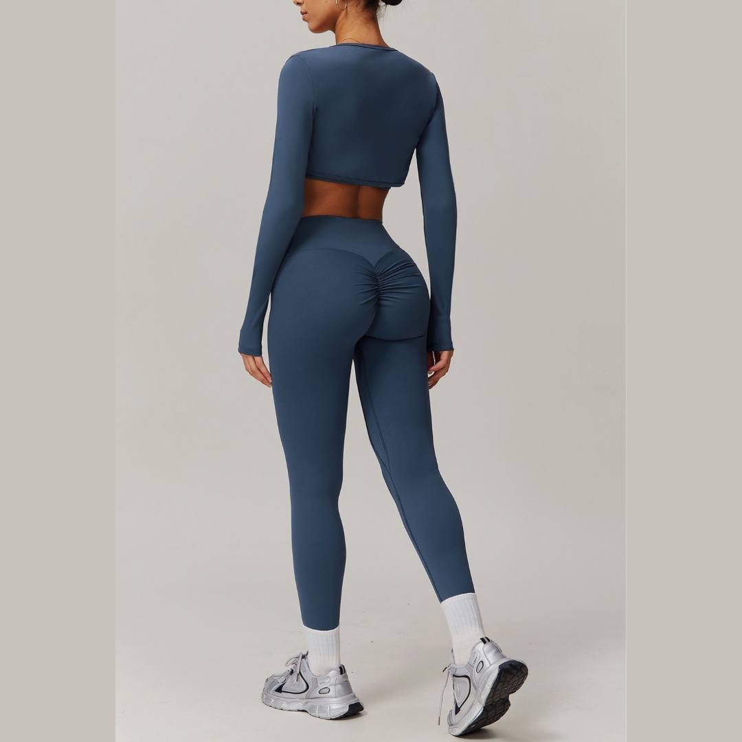 SleekFlex Strapless Legging Set - Blue