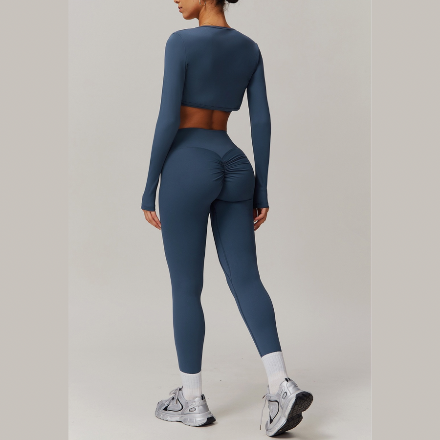 SleekFlex Strapless Legging Set - Blue